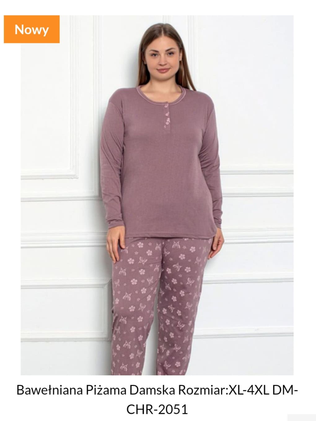 Piżama damska długi rękaw S – 3XL