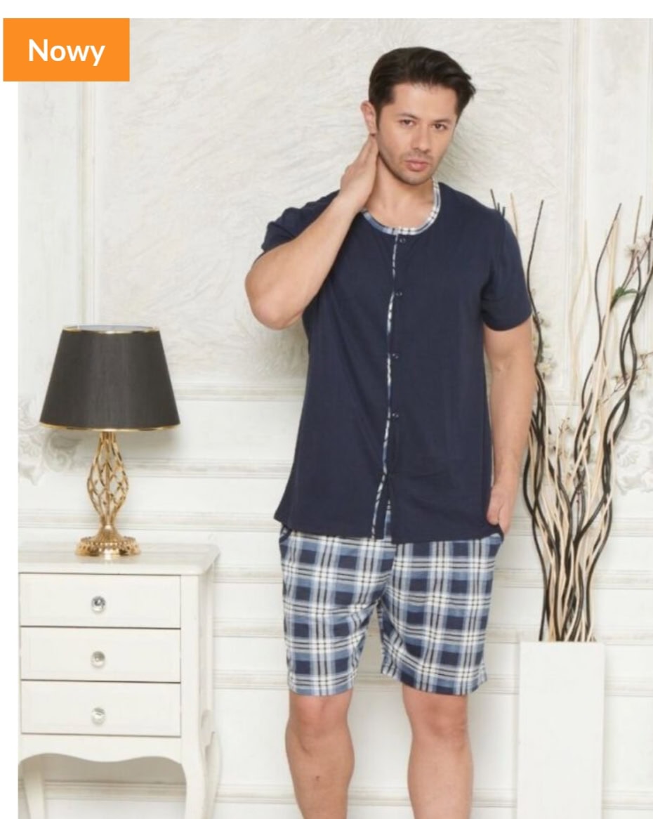 Piżama męska rozpinana M – 5XL